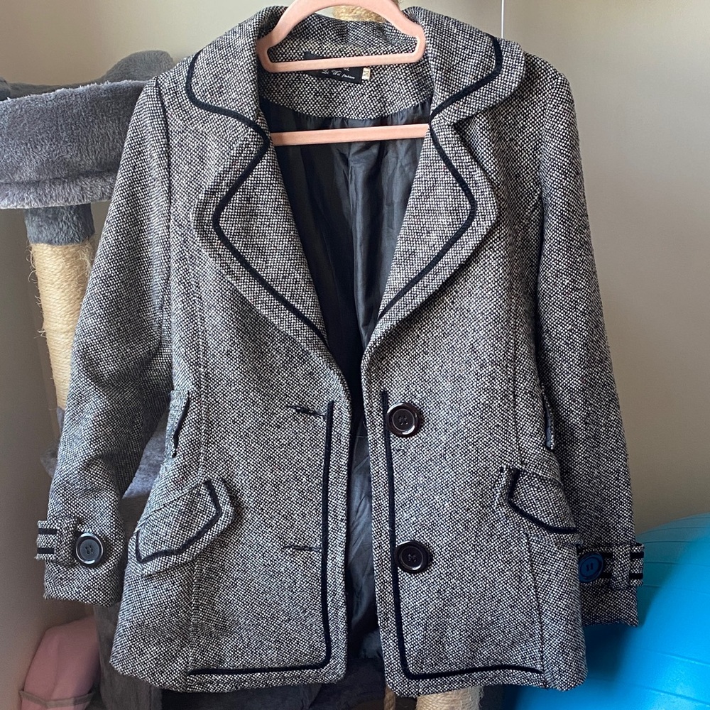 Women's Gray Blazer Coat